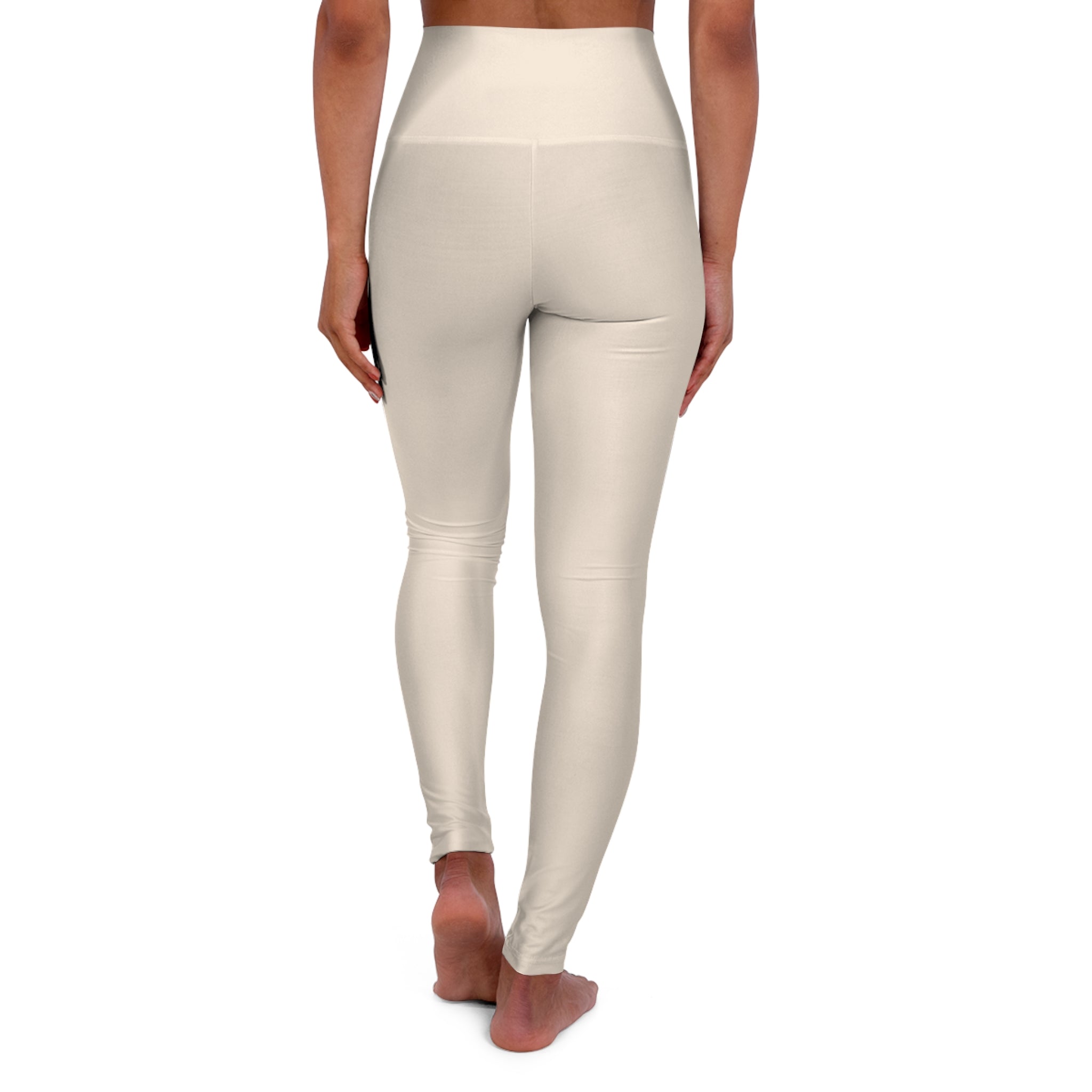 Cream High Waisted Yoga Pants (Start Theory)