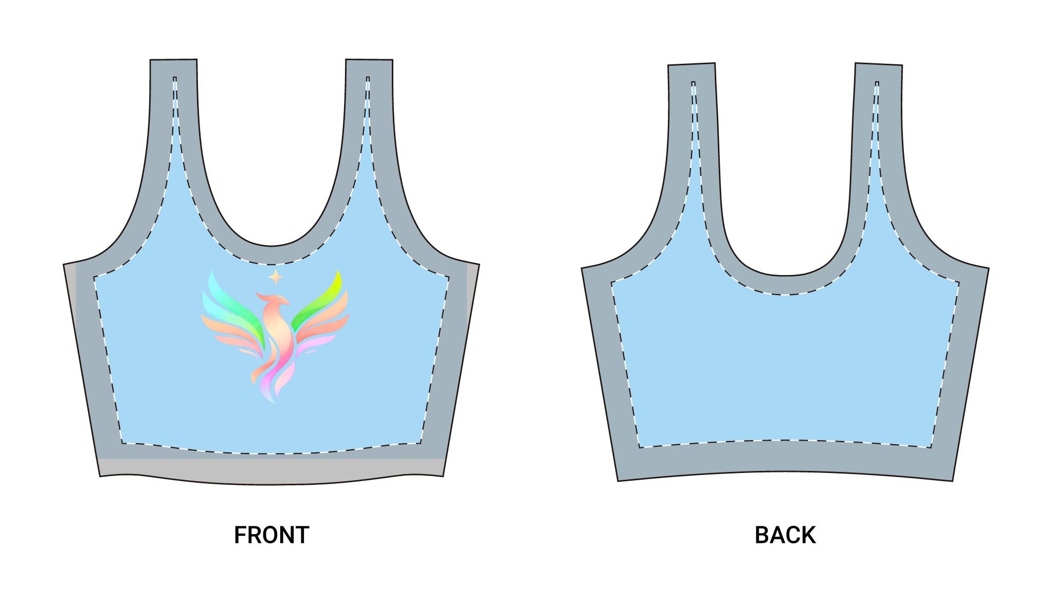 Baby Blue ST Spring Yoga Athletic Bra