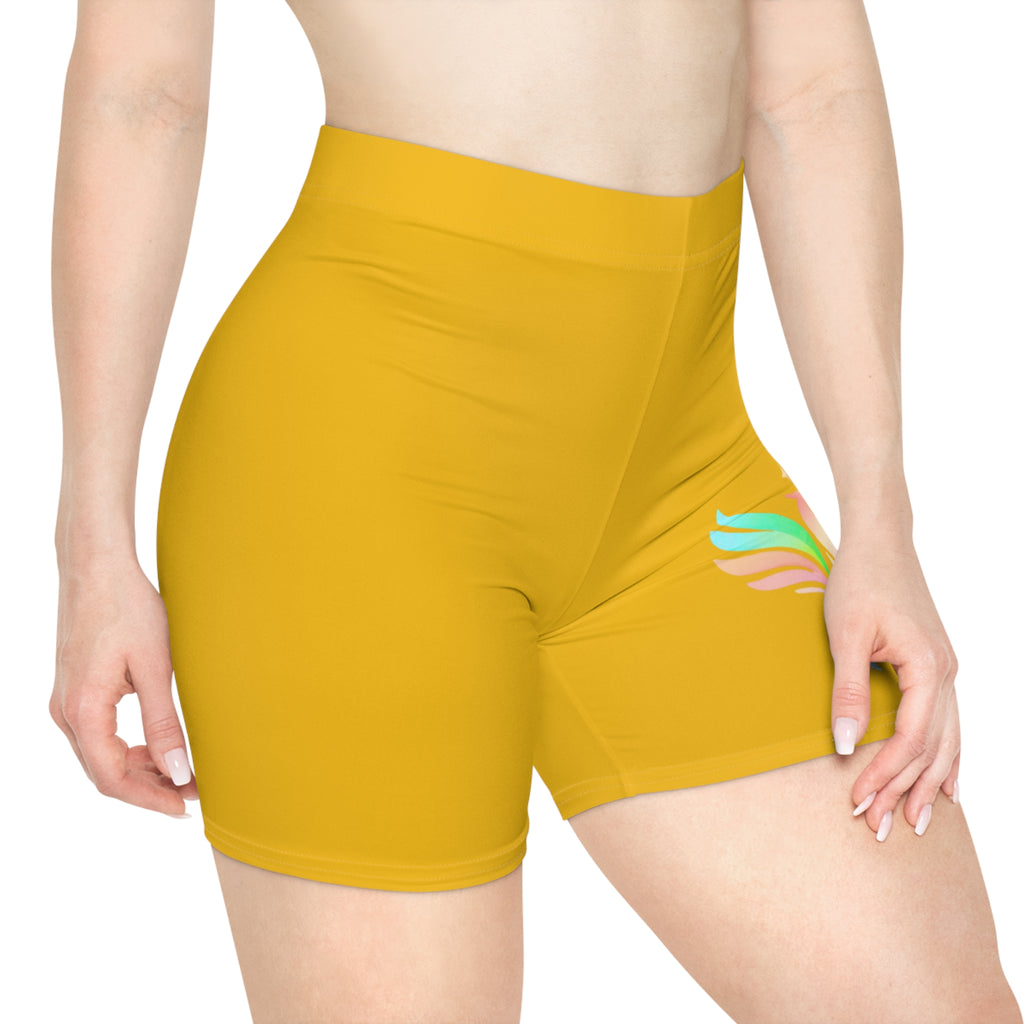 Yellow Biker Shorts