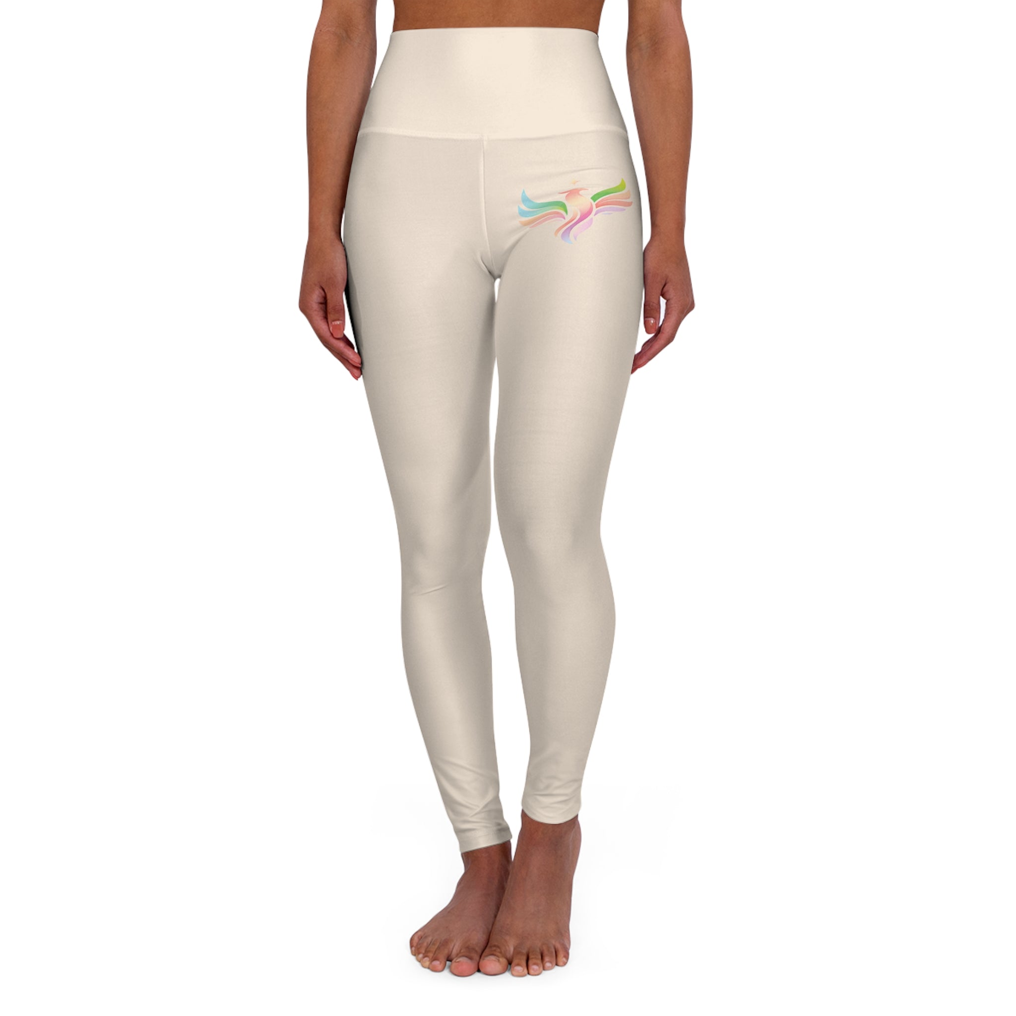 Cream High Waisted Yoga Pants (Start Theory)