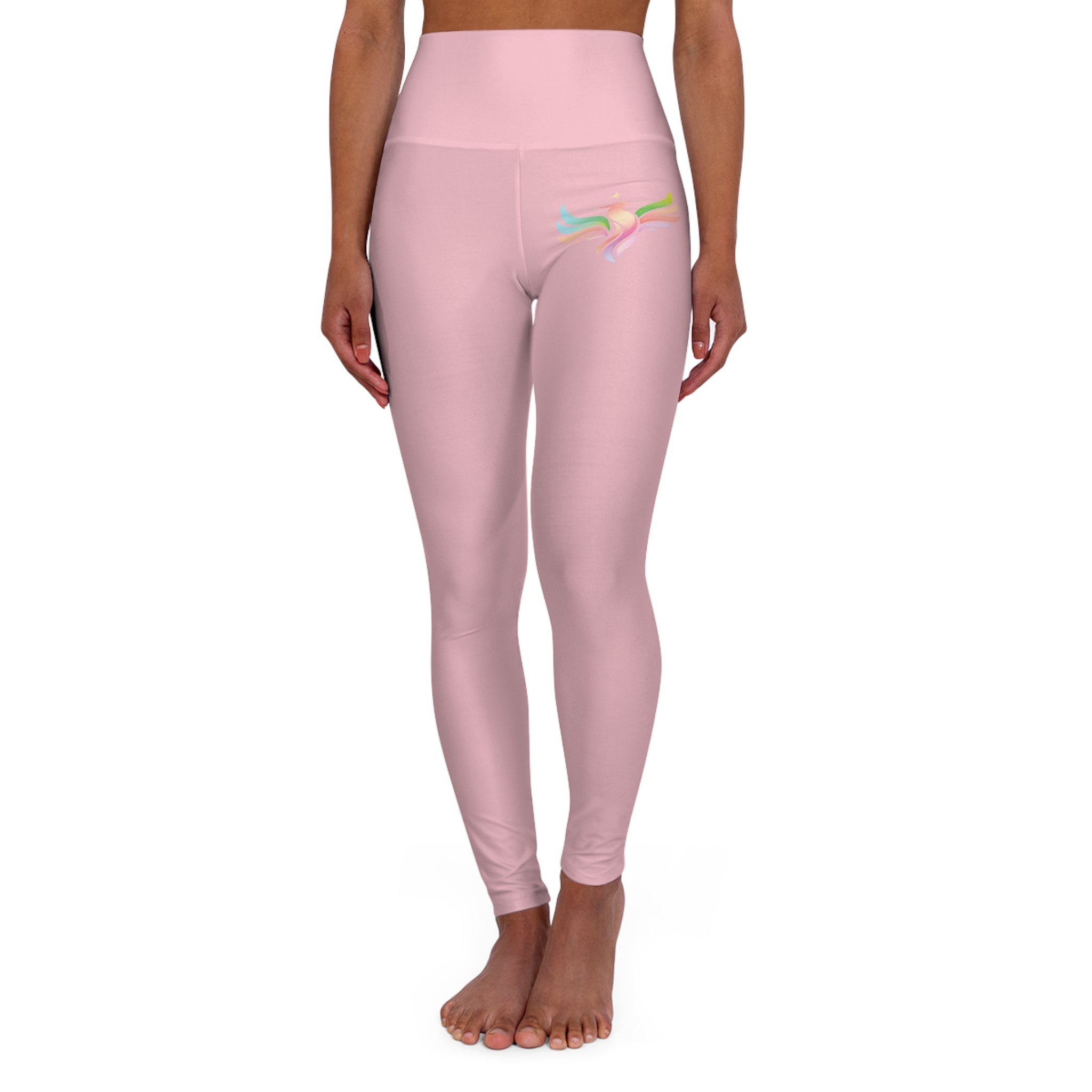 Blush Pink High Waisted Yoga Pants (Start Theory)
