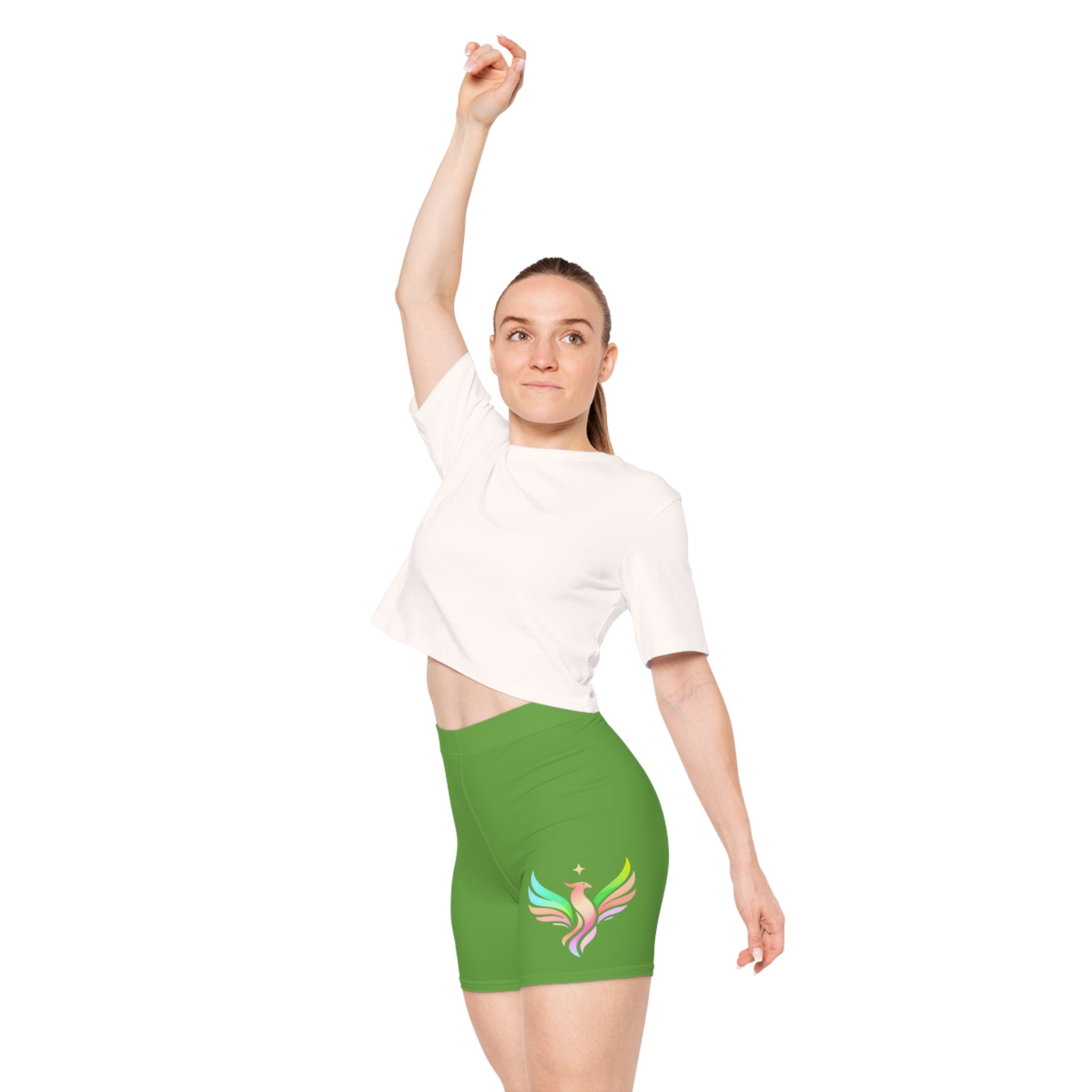 Green Biker Shorts