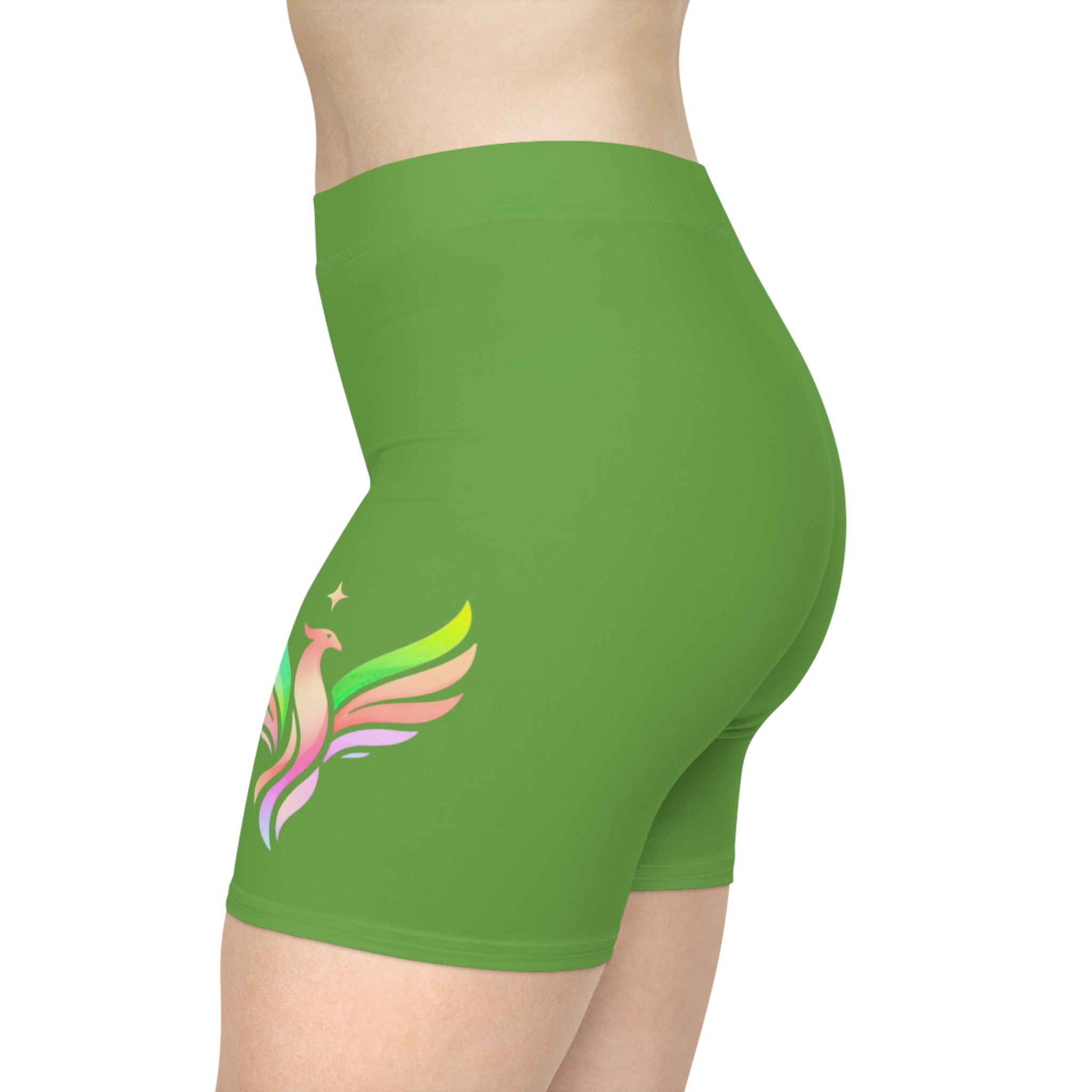 Green Biker Shorts