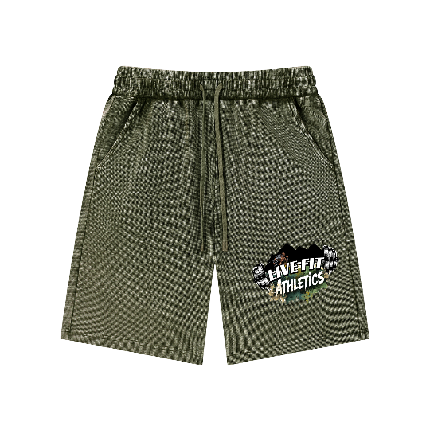 Mineral Wash Waffle Knit Shorts