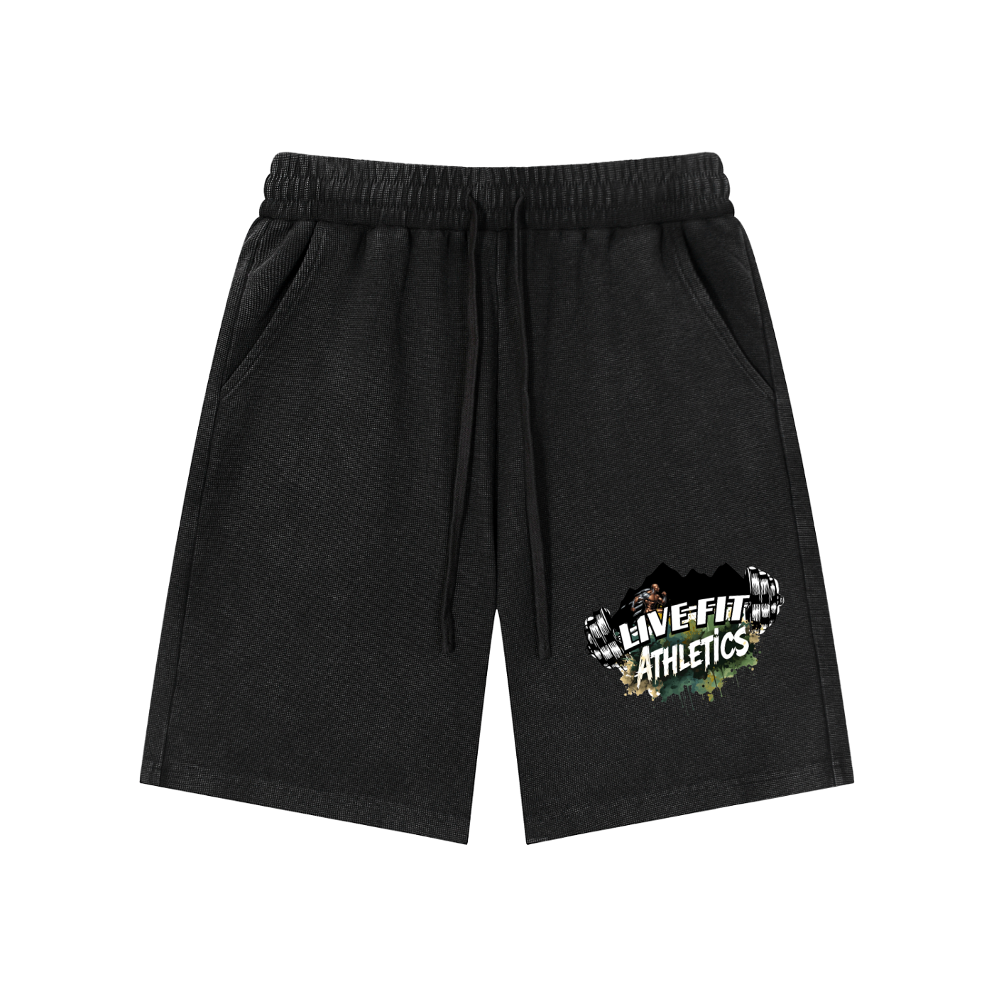 Mineral Wash Waffle Knit Shorts