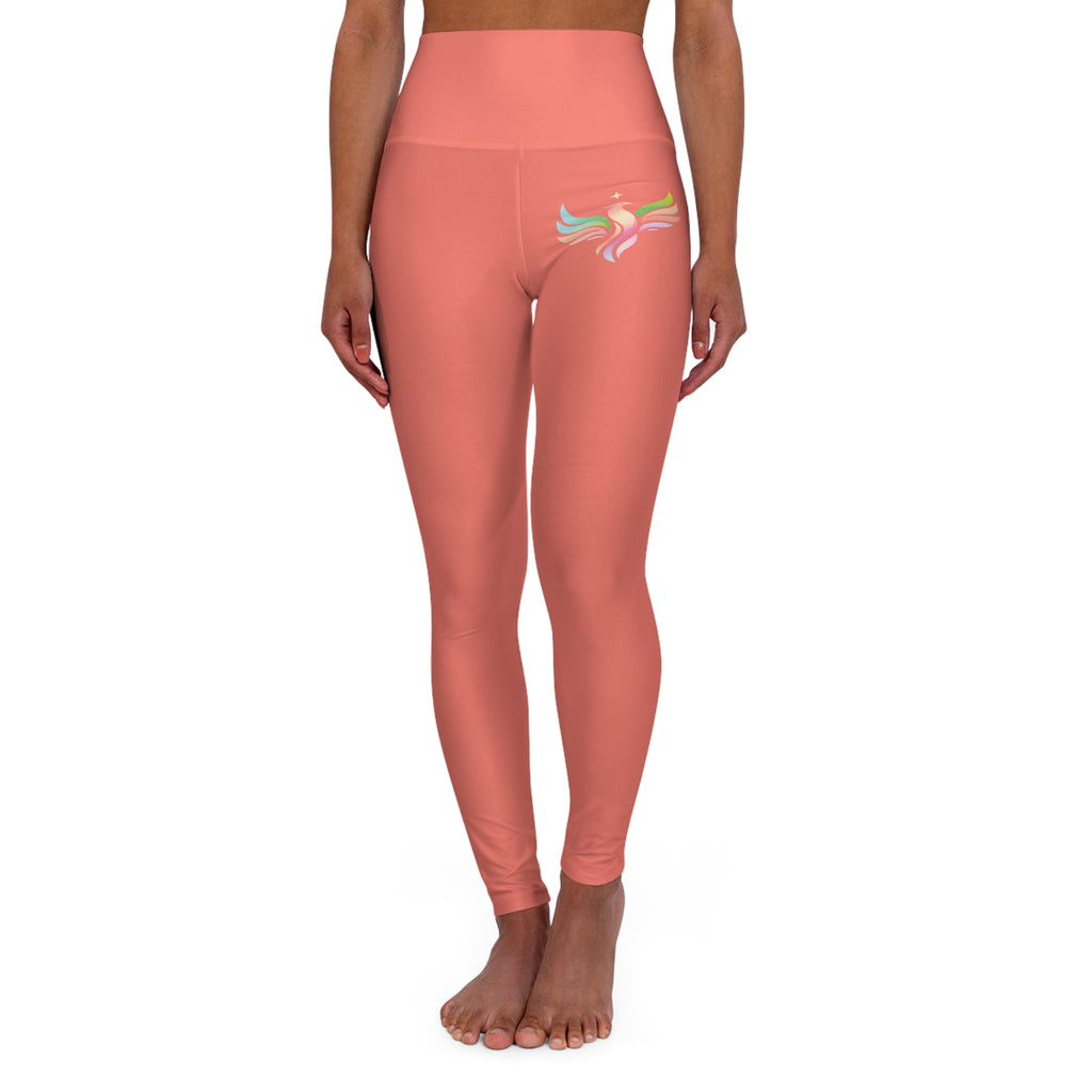 Coral High Waisted Yoga Pants (Start Theory)
