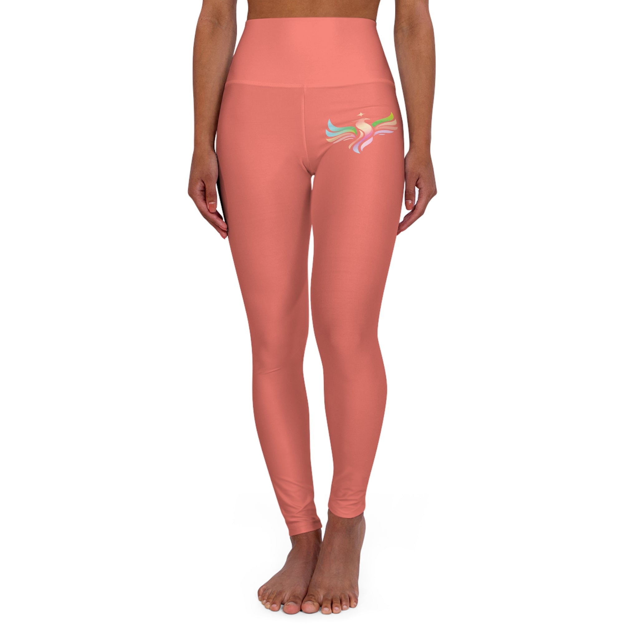 Coral High Waisted Yoga Pants (Start Theory)