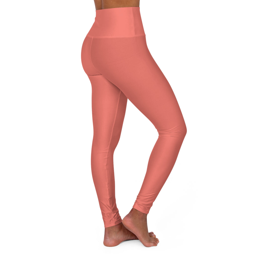 Coral High Waisted Yoga Pants (Start Theory)