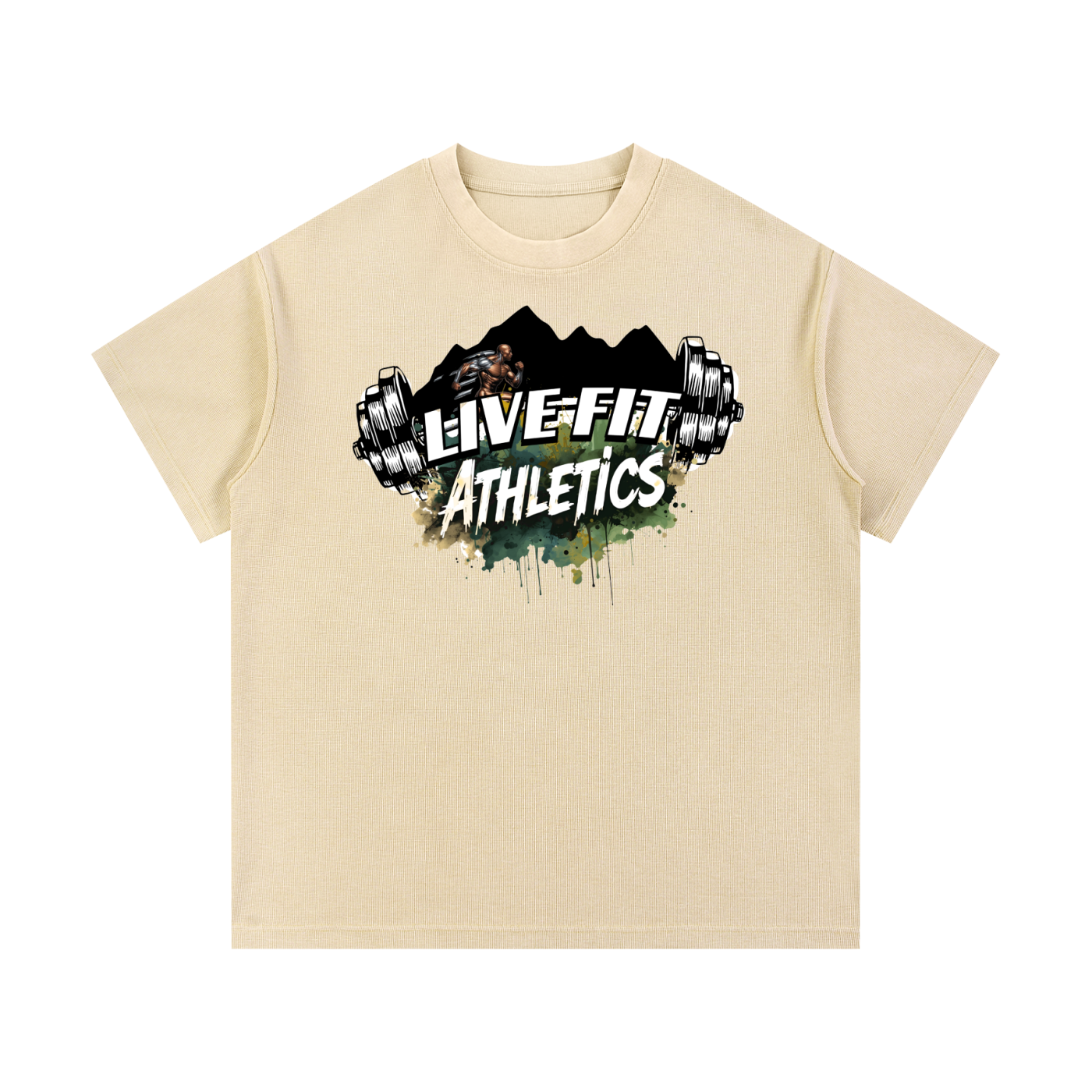 Mineral Wash Waffle Knit T-Shirt