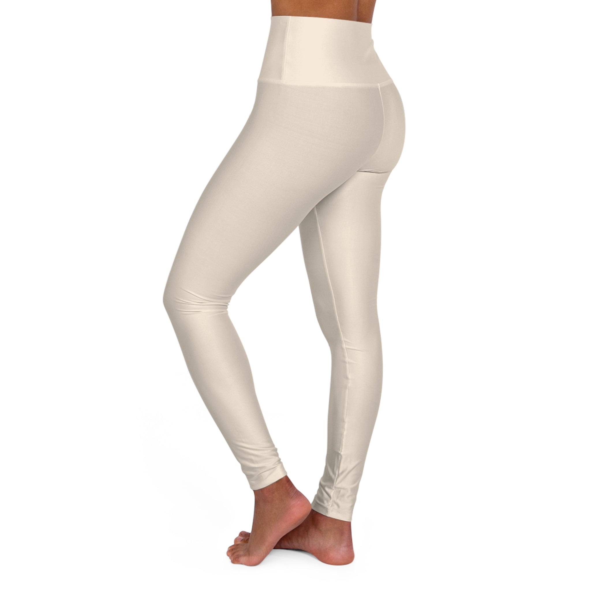 Cream High Waisted Yoga Pants (Start Theory)