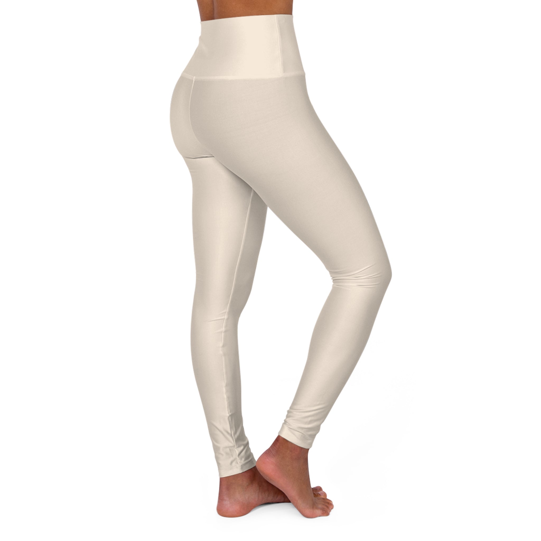Cream High Waisted Yoga Pants (Start Theory)