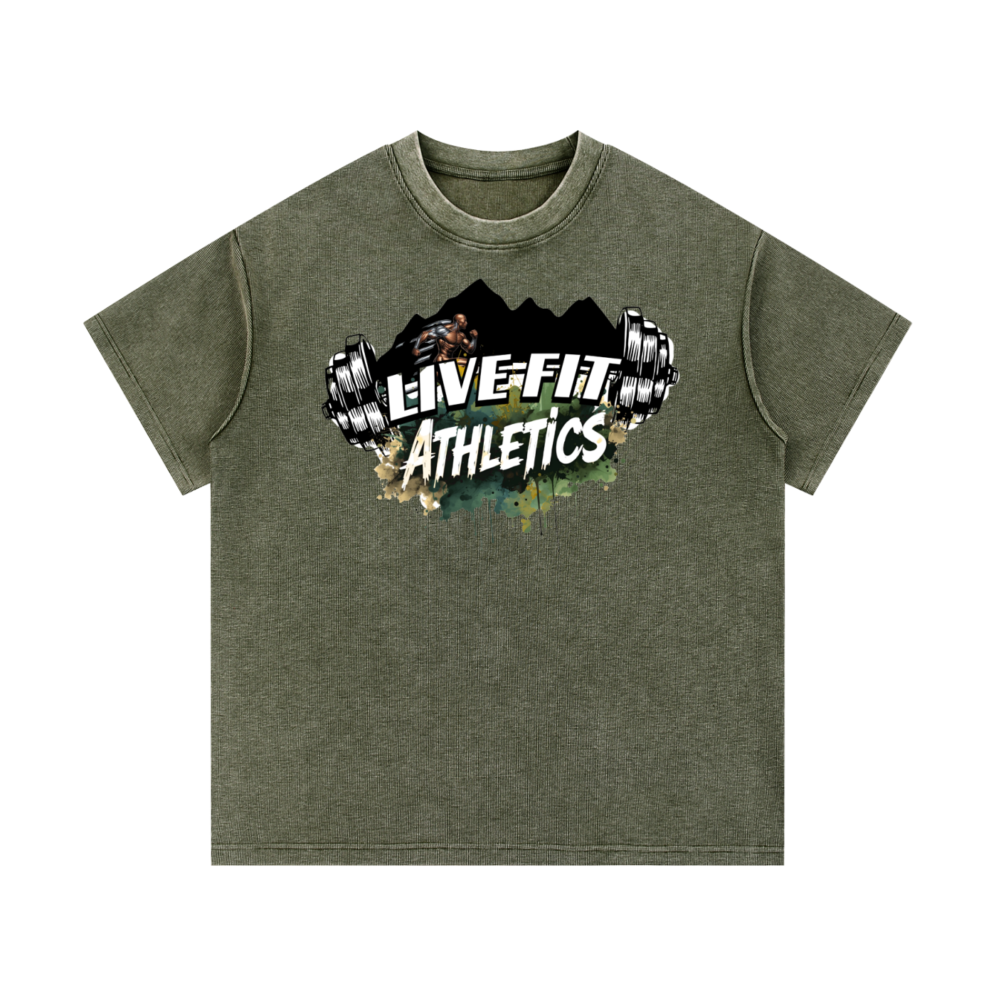 Mineral Wash Waffle Knit T-Shirt