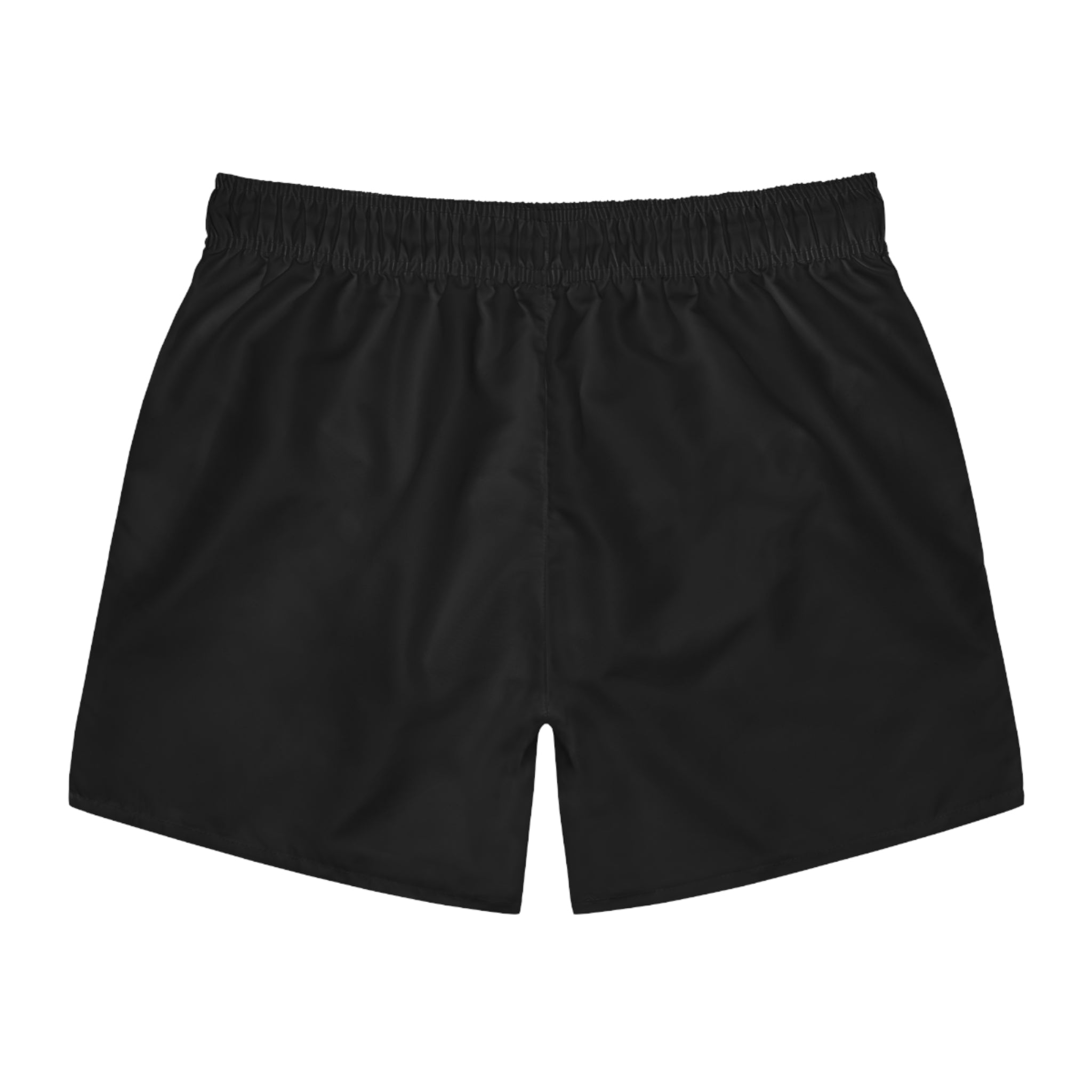 Men's Black Swim Trunks with Red ST Logo — Quick-Dry Beach Shorts