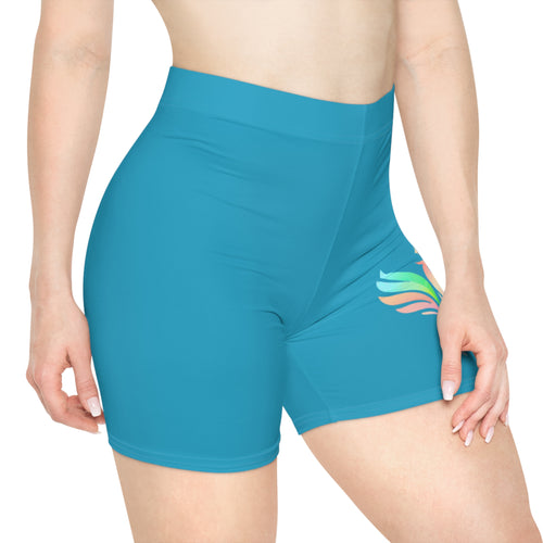 Blue Biker Shorts