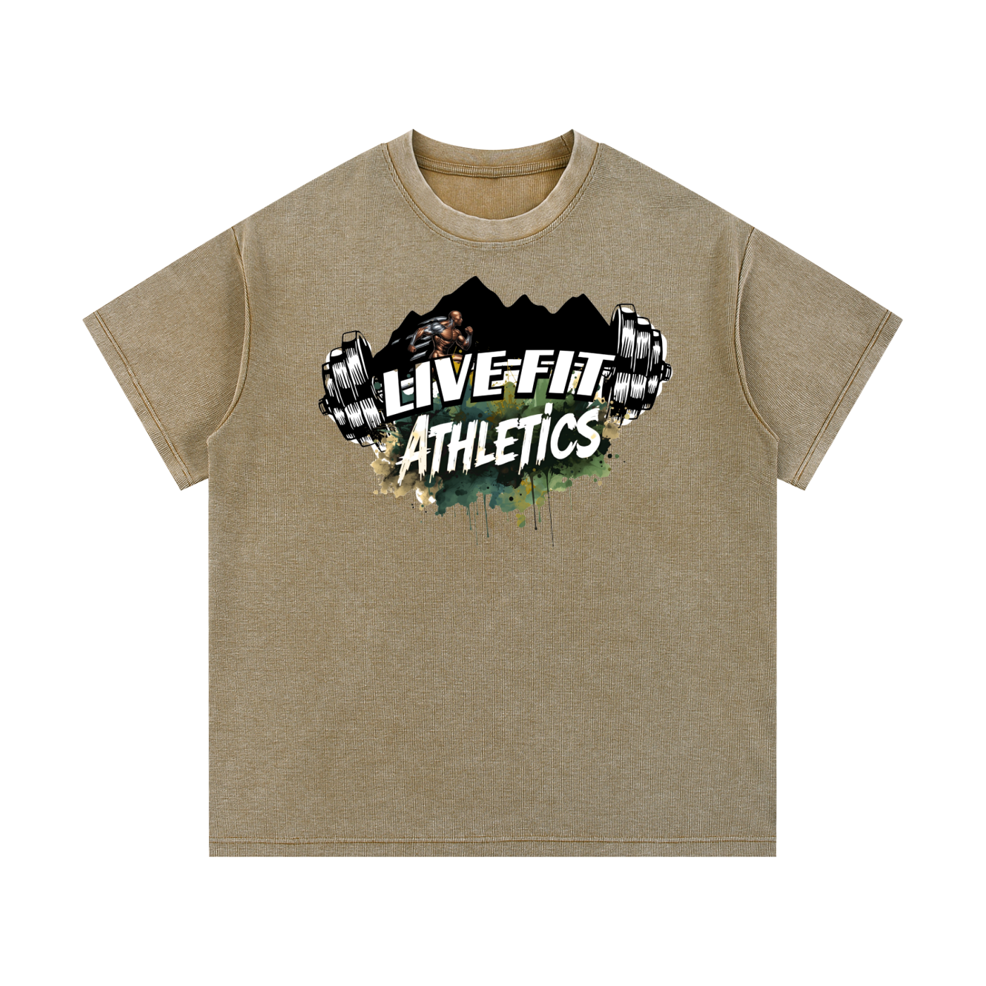 Mineral Wash Waffle Knit T-Shirt
