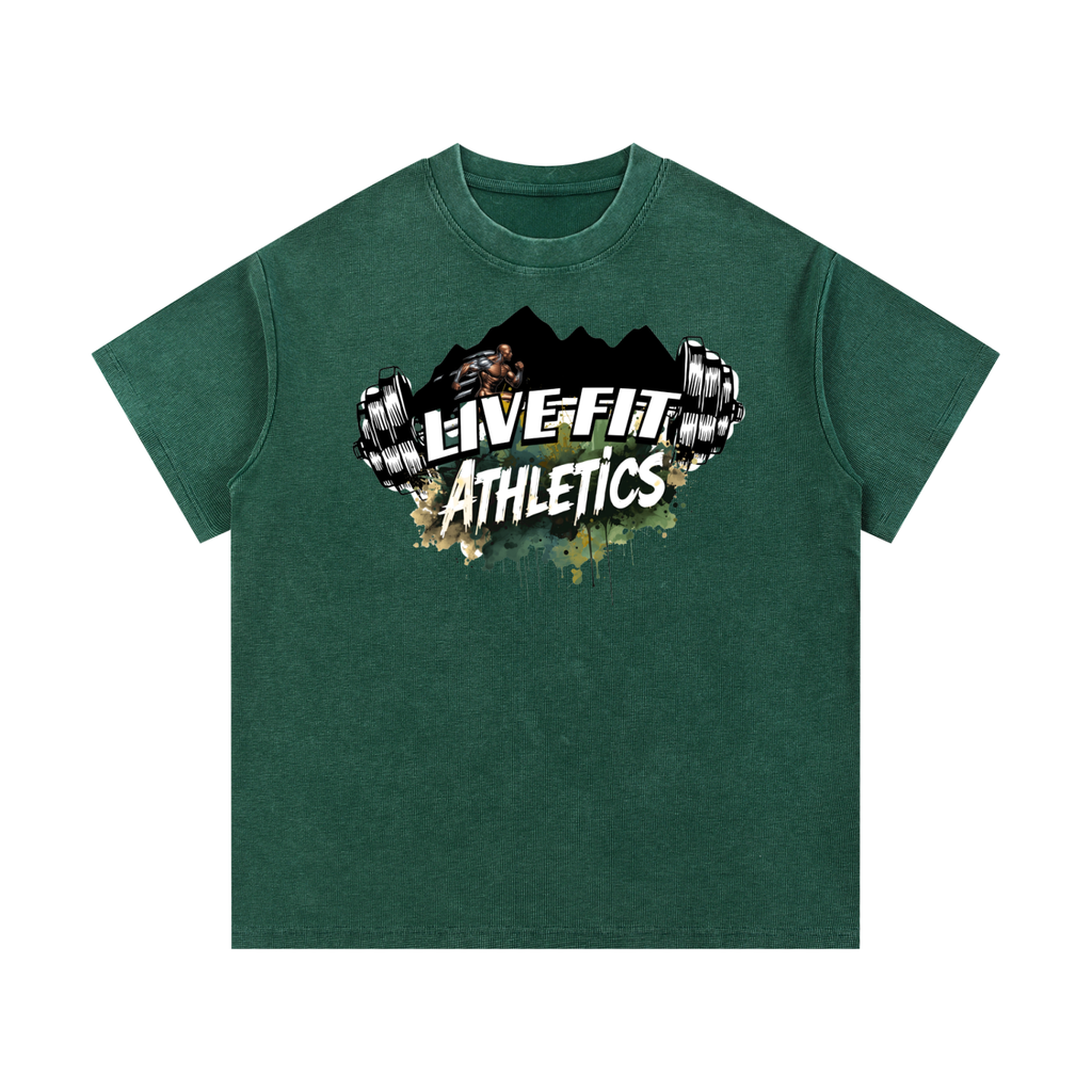 Mineral Wash Waffle Knit T-Shirt