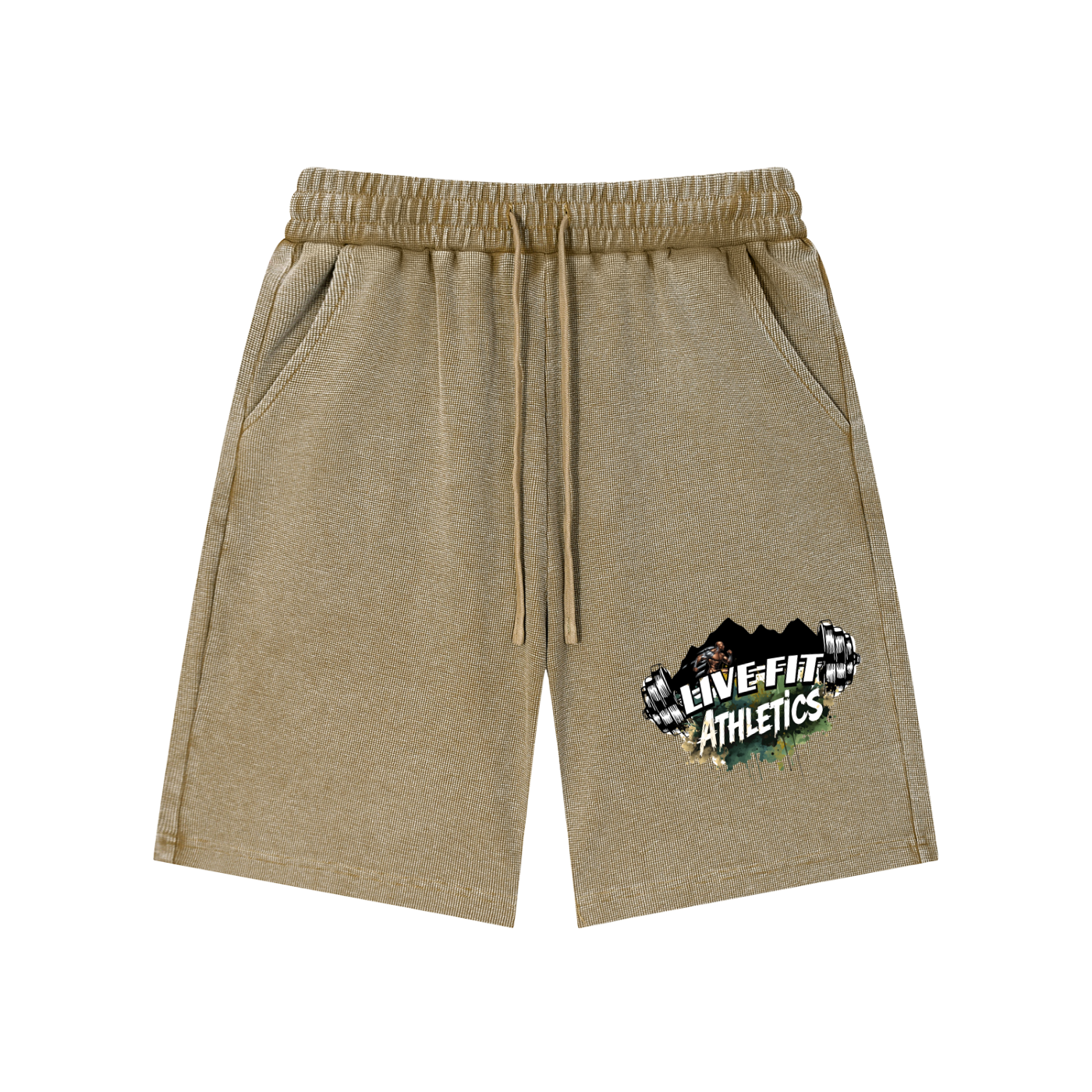 Mineral Wash Waffle Knit Shorts